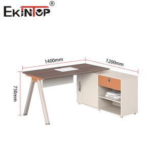 Modern Style Employee Desk with Storage Cabinet Eco-Friendly