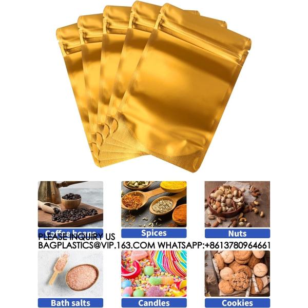 Sustainable Recyclable Pack Resealable Stand Up Bags,Smell Proof Pouch Sealable Foil Pouch Bags For Packaging