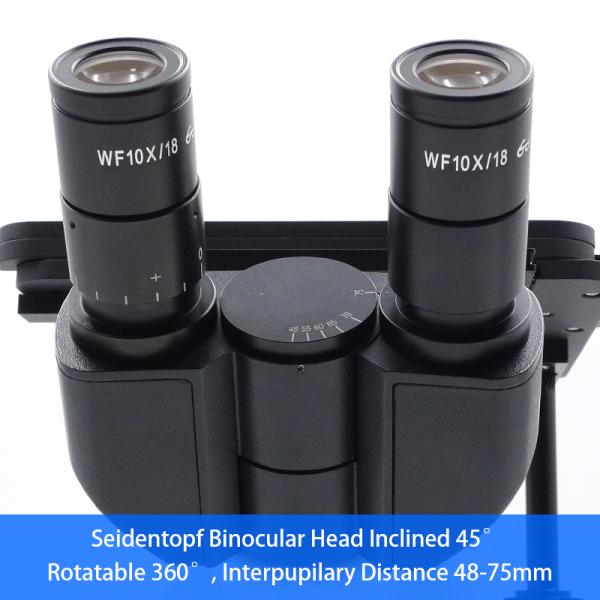 Inverted Metallurgical Optical Microscope WF10x/18mm Eyepiece Quadruple Nosepiece