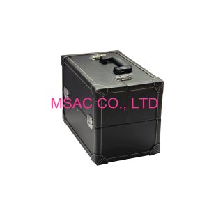 Pu Leather Pro Makeup Cosmetics Cases Pure Black