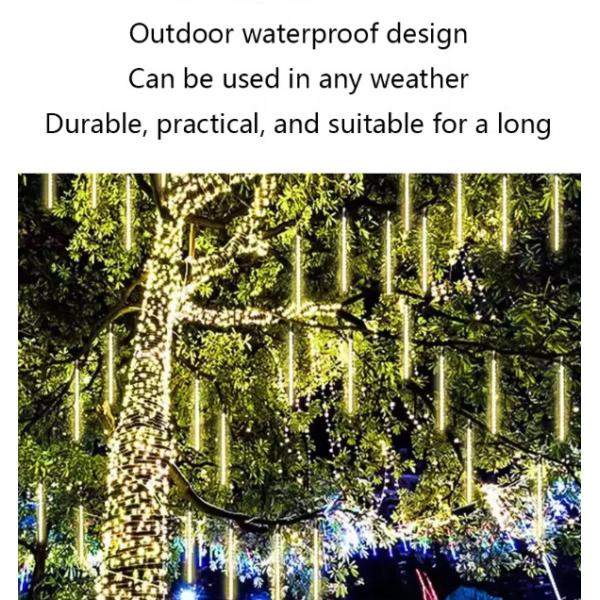 110V / 220V Solar Decorative Light 10 Tube Meteor Shower Rain Lights 30cm 50cm 80cm
