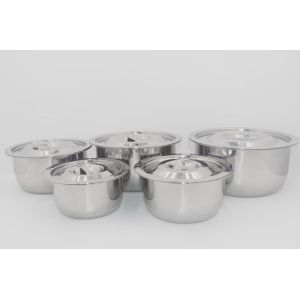 8pcs Travel Camping Outfit Cooking Sets Stainless Steel Stock Pot