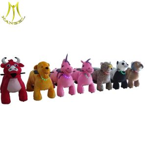 Hansel coin operated kids electric bicycle plush animal toys for birthday party
