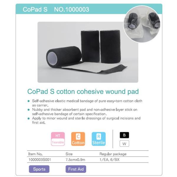CE Class I Cotton Flexible Disposable Cohesive Bandage Wrap for Sports, Hand & Leg Guard