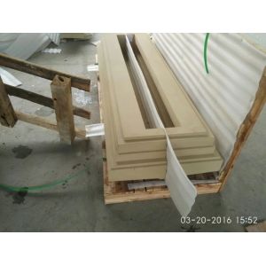 Customizable Beige Sandstone Artwork Special Shaped Stone Door Frame Lines