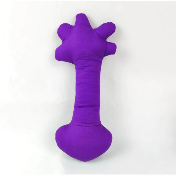Customised Fabric Dog Toys Loveable PP Cotton Purple Craw Toy 28cm