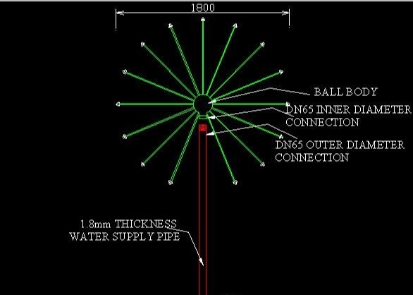 Buy 2" Colorful Water Music Dancing Fountain Nozzles 2.3m Spray Height at wholesale prices
