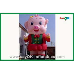 Cartoon Characters For Birthday Parties Custom Standing Colorful Inflatable Pig