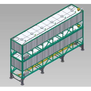 China Screw Conveyor 219 57M3+57M3 Batching Plant Cement Silo on sale