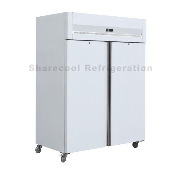 Europe Standard Stainless Steel Upright Refrigerator 110V 60Hz CFC Free