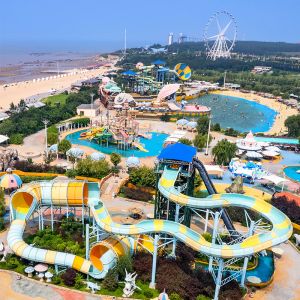 Customized Splash Pad Fiberglass Waterslides Playground Slide For Pool