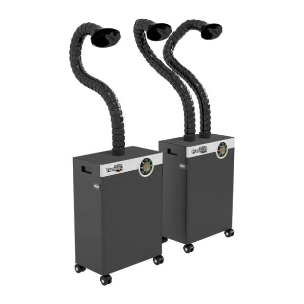 fume extraction system /150~350W Soldering Fumes Extractor 3 Layers Filters 2 X 150m³/h Systermic Flow