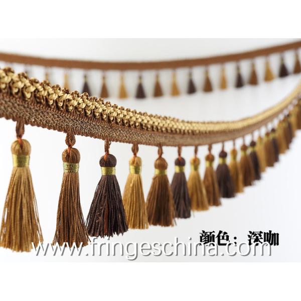 Handmade fashionable chain beads lace tassels fringes for curtain/sofa/pillow/stage decoration