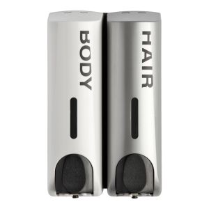 2 x 350ml Manual Double Application Liquid Soap Dispenser