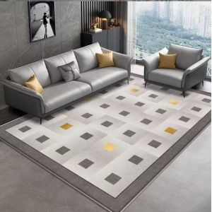 Geometric Special Style Living Room Floor Carpet Polyester Fiber Material