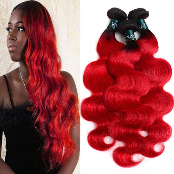 Ombre Bundles With Closure Brazilian Body Wave 3 Bundles With Closure Pre