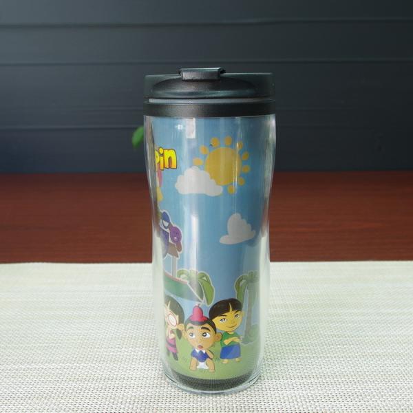 Plastic Double Wall Tumbler Cup Personalised Childrens Mugs SGS