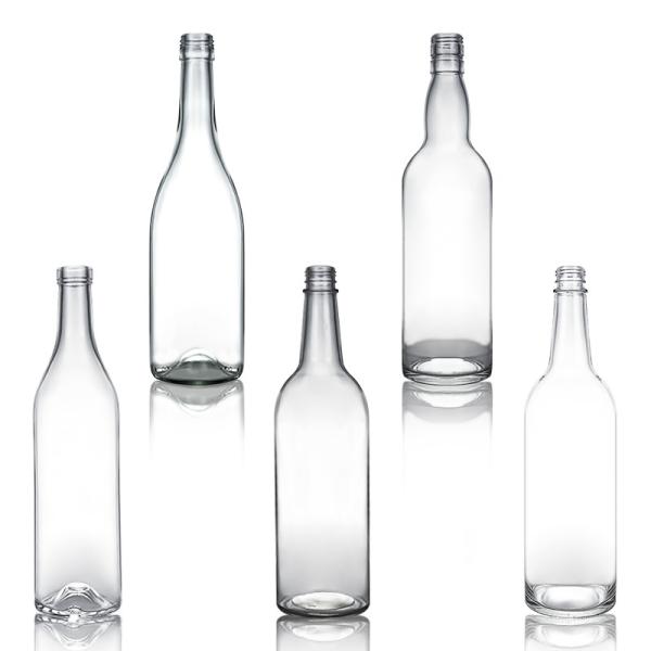 750ml Clear Long Neck Glass Bottle for Whisky Champagne Brandy and Liquor