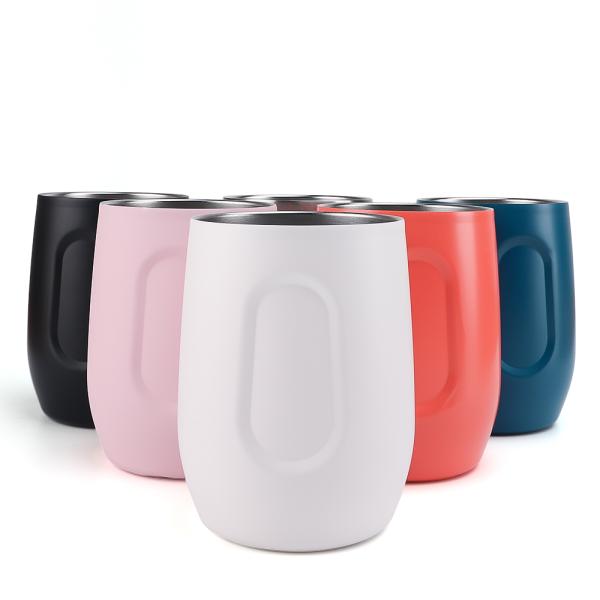 Travel Mug 300ml 380ml 400ml 420 Ml 12 Oz Stemless Stainless Steel Insulated Wine Glass Coffee Mug