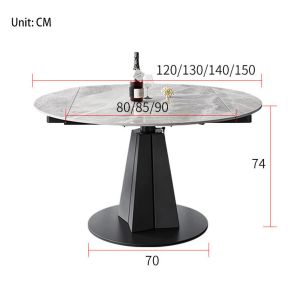 Luxury Extendable Dining Table And Chairs 7 Piece Italian Rock Slab Folding