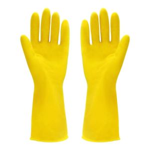 Customizable Cotton Flock Lined Latex Gloves with Waterproof Coating