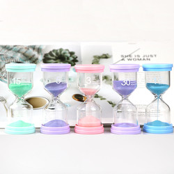 Decoration Small Hourglass Shower Timer Green Blue Purpel Pink Color