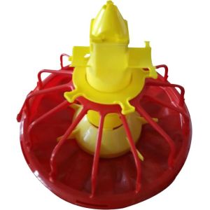 Broiler Poultry Pan Feeding System Round Feed Pans For Chickens