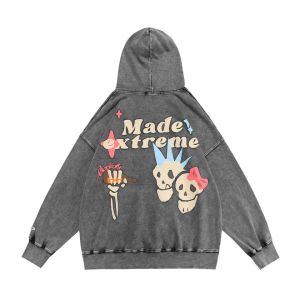 Unisex Business Casual Hoodie Regular Long Sleeve Plain Dyed