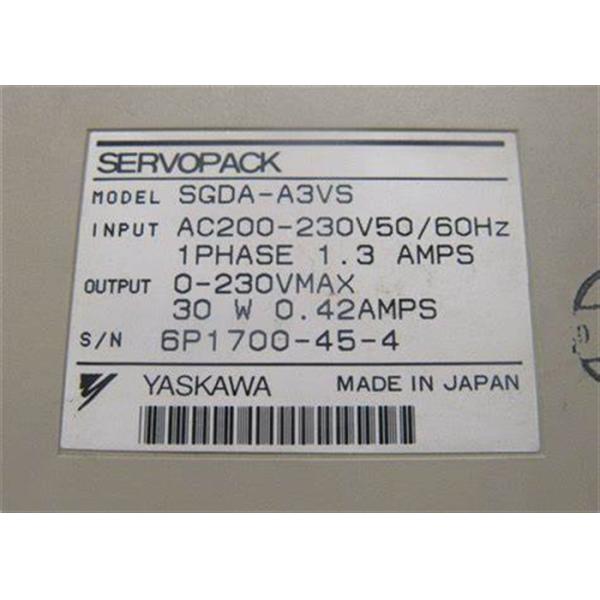 Buy Yaskawa SGDA-A3VS Servo Drives Sigma Series Brand New Original at wholesale prices