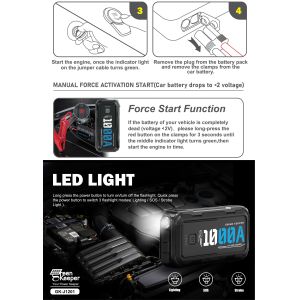Emergency Outdoor Car Jump Starter With Flashlight 3 In 1 Wholesales Phone Power