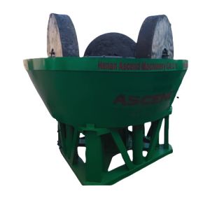 Gold Silver Ore Grinding Machine Three Rollers Wet Pan Mill 1200 Model With 1 Tph Capacity Output Size Within 200 Meshes