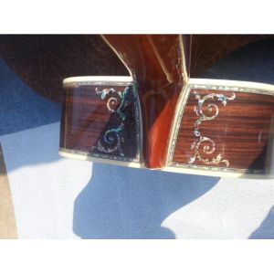 Deluxe acoustic guitar OEM acoustic electric guitar super deluxe abalone