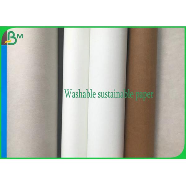 Sustainable Washable Kraft Paper 0.5MM 0.8MM Tear Resistant With 150CM * 100M