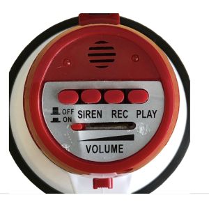 7in Lithium Battery Operated Bullhorn Plastic Mega Phone Record Voice TF Card