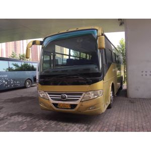 Diesel Front Engine Used Yutong Bus ZK6112D 52 Seats Yellow Left Hand Drive