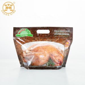 Zipper Microwavable Roast Chicken Packaging VMPET Resealable Stand Up Pouches