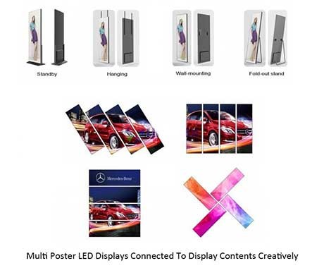 HD Indoor Advertising P3mm Poster LED Display / Electronic Poster LED Screen 576