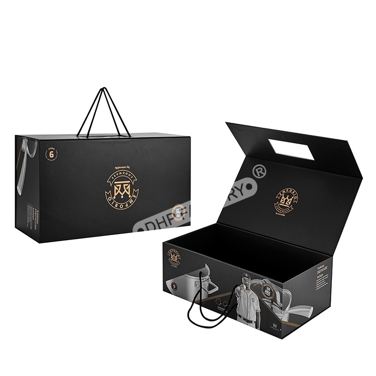 Quality Sturdy Foldable Magnetic Boxes Rigid Collapsible Cardboard Boxes With Handle for sale