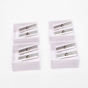 White 65MN PS 15.3mm Manual Pencil Sharpener Double Hole