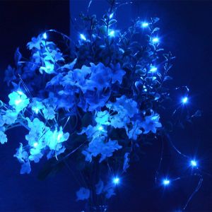 Blue Led Battery Powered Christmas Lights For Office Mini Xmas Tree Decor
