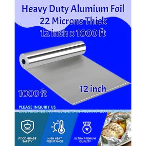 Aluminum Foil Wrap Roll 12 In X 1000 Ft Heavy Duty Commercial And Home Use For