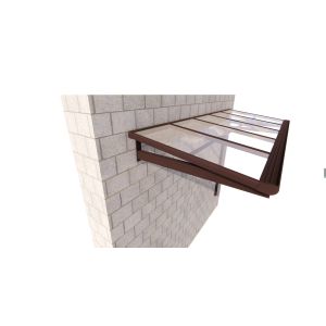 R Type Cantilevered Aluminum Awning Canopy 2.0mm thickness Waterproof