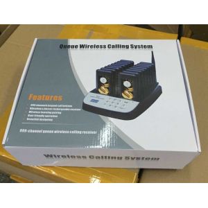 Long range 433Mhz free code 20 pagers wireless queue calling system for