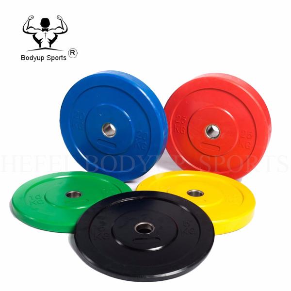 Pure Rubber Barbell Weight Plates , Crossfit Bumper Plates For Competition