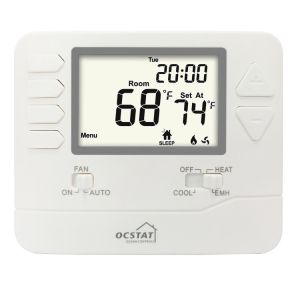 24 V LCD Electric Programmable Heat Pump Thermostat With Emergency Heat