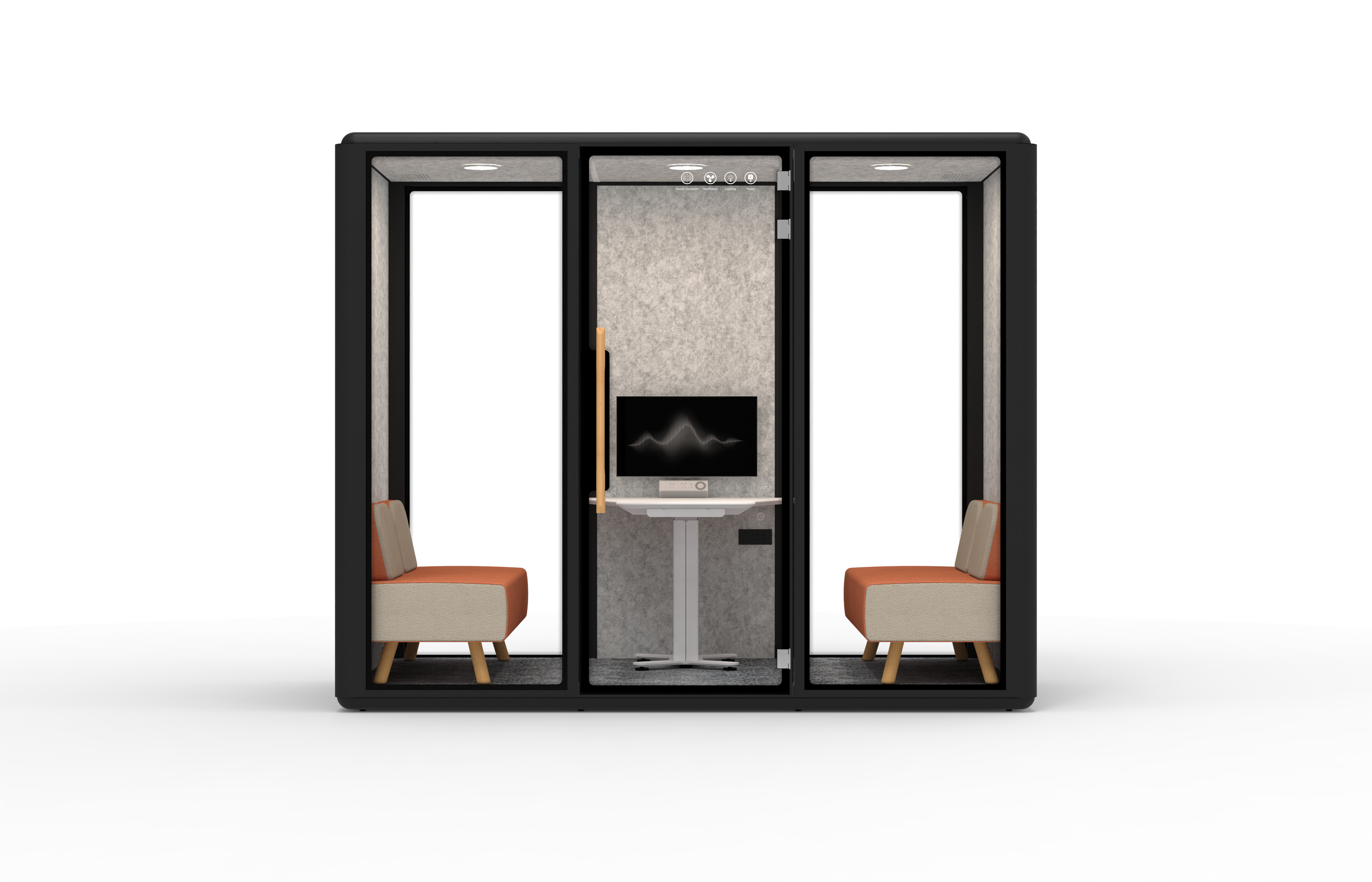 China Hot Selling 6 people  Cheap Prefabricated Soundproof Outdoor Residential Mobile Chatting Office Pod on sale