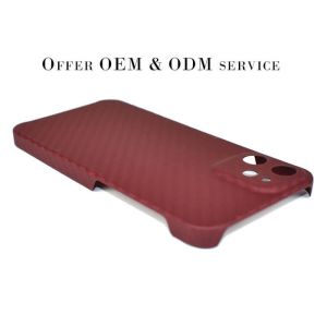 Carbon Fiber Phone Case iPhone 12 Mini Red Color Aramid Fiber Case