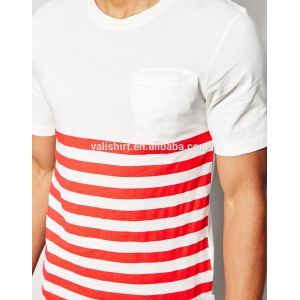Cool Mens Striped Short Sleeve Shirt , Oversized Workout Shirt Machine Wash
