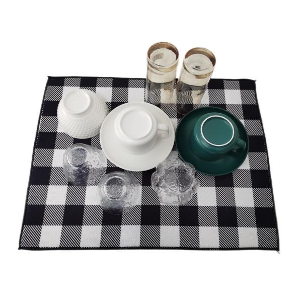 Buy Foldable 100%Polyester Dish Drying Mat Quick Dry Printing Patterns at wholesale prices