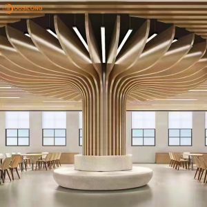 Polyester Powder Coating Linear Metal Ceiling Tiles Fire Retardant Ceiling